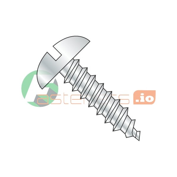 Newport Fasteners Sheet Metal Screw, #6 x 3/8 in, Zinc Plated Steel Round Head Slotted Drive, 5000 PK 933396 - main